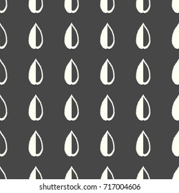 Leaves vector illustration on a seamless pattern background. Set of elements