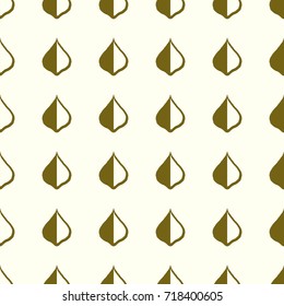 Leaves vector illustration on a seamless pattern background. Set of elements