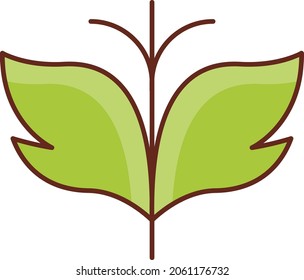 leaves Vector illustration on a transparent background. Premium quality symbols.Vector line flat color icon for concept and graphic design.