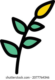 leaves Vector illustration on a transparent background. Premium quality symbols. Stroke vector icon for concept and graphic design.