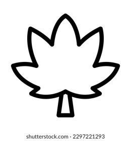 Leaves Vector Line Icon Design