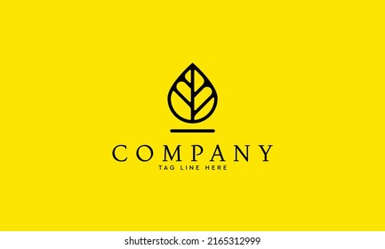 deja el diseño del logotipo vectorial. Ecología Feliz vida Icono de concepto de Logotipo. Ilustración vectorial, diseño gráfico editable