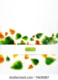 Leaves. Vector nature summer background