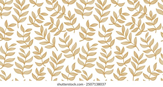 leaves vector pattern background. aesthetic leaf seamless pattern. leaves pattern background. seamless patterns with leaves.