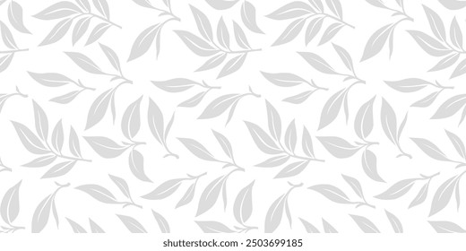 leaves vector pattern background. Green leaf seamless pattern. leaves pattern background. seamless patterns with green leaves.