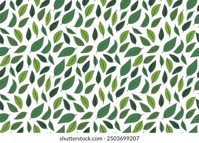 leaves vector pattern background. Green leaf seamless pattern. leaves pattern background. seamless patterns with green leaves.