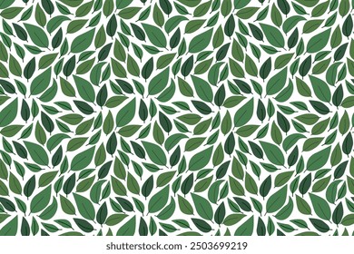 leaves vector pattern background. Green leaf seamless pattern. leaves pattern background. seamless patterns with green leaves.