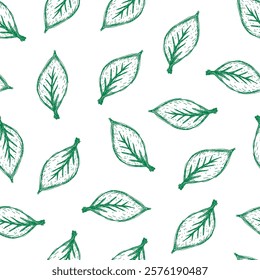 leaves vector pattern background. Green leaf seamless pattern. leaves pattern background. seamless patterns with green leaves.