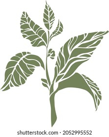 Leaves vector for prototype, frame, and wallpaper