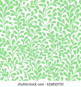 leaves vector seamless abstract hand drawn pattern