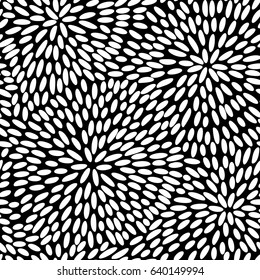 leaves vector with a seamless abstract hand drawn pattern