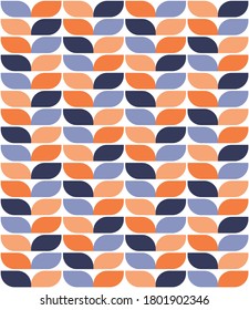 Leaves vector with seamless pattern and colorful on white background.