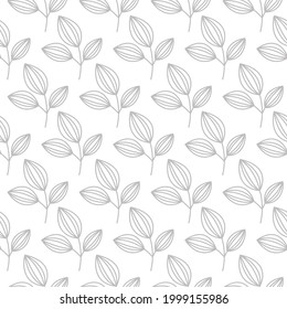 Leaves vector seamless pattern design