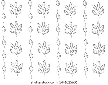 Leaves vector seamless pattern. ornament for fabric, wrapping and textile products.