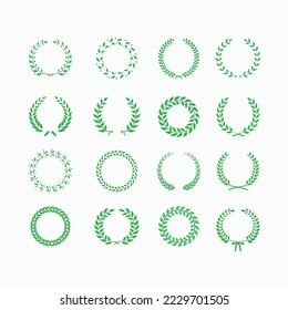 Vektorset-Illustration auf weißem Hintergrund - Blumenkreislauf-Vektorset - meistens bei der Erstellung von Logos verwendet