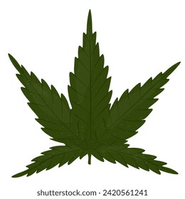  leaves. Vector stock illustration. isolated on a white background.
