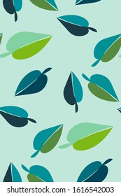 leaves vector stylized modern seamless floral seamless pattern