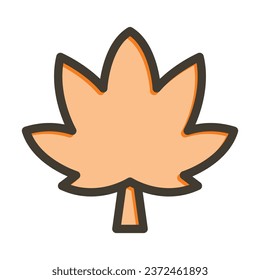 Leaves Vector Thick Line Filled Colors Icon For Personal And Commercial Use.
