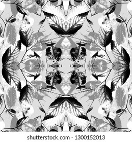 leaves veins,Seamless pattern with leaves prints