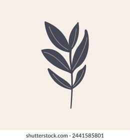 Leaves Vibrant Flat Picture. Perfect for different cards, textile, web sites, apps 