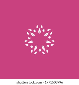 Leaves and water drop logo vector