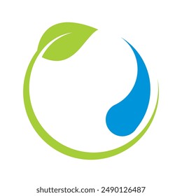 leaves with water that you can use for logos, icons and symbols on banners
