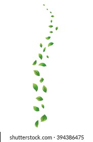 Leaves in the wind decoration. Vector illustration