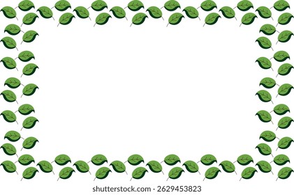 Leaves in the wind, illustration, clipart, for designers backgrounds, leaf border, frame.