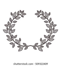 leaves wreath icon