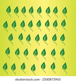 Leaves with yellow gradient background