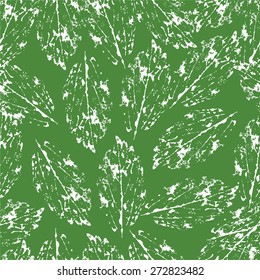 Leaves,flowers hand drawn grunge background seamless pattern. Vector