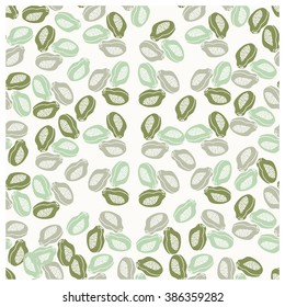 Leaves,fruits and Flowers seamless pattern
