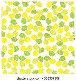 Leaves,fruits and Flowers seamless pattern