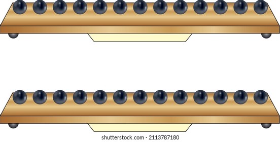 Leaving black spheres on 2 different brown backgrounds and determining their number