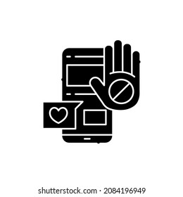 Leaving social networks сolor line icon. Life for yourself. Abandonment of other people's goals. Pictogram for web page, mobile app, promo. UI UX GUI design element. Editable stroke.