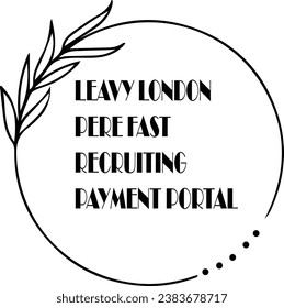 Leavy london pere fast recruiting payment portal logo designs.