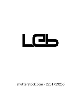 leb initial letter monogram logo design