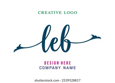 LEB lettering logo es simple, fácil de entender y autorizado