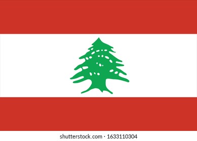 Lebanese Flag - Isolated vector Icon Illustration