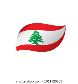 Lebanese flag, vector illustration