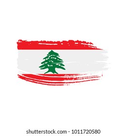 Lebanese flag, vector illustration