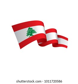 Lebanese flag, vector illustration