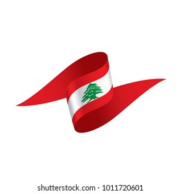 Lebanese flag, vector illustration