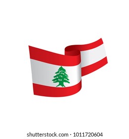 Lebanese flag, vector illustration