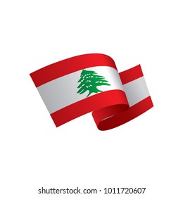 Lebanese flag, vector illustration