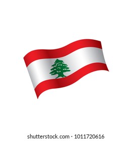 Lebanese flag, vector illustration