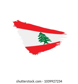 Lebanese flag, vector illustration