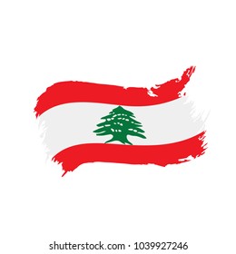 Lebanese flag, vector illustration