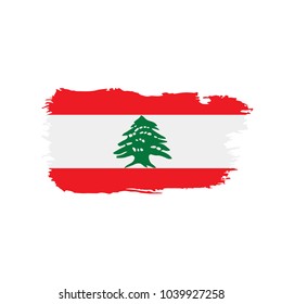 Lebanese flag, vector illustration