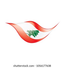 Lebanese flag, vector illustration